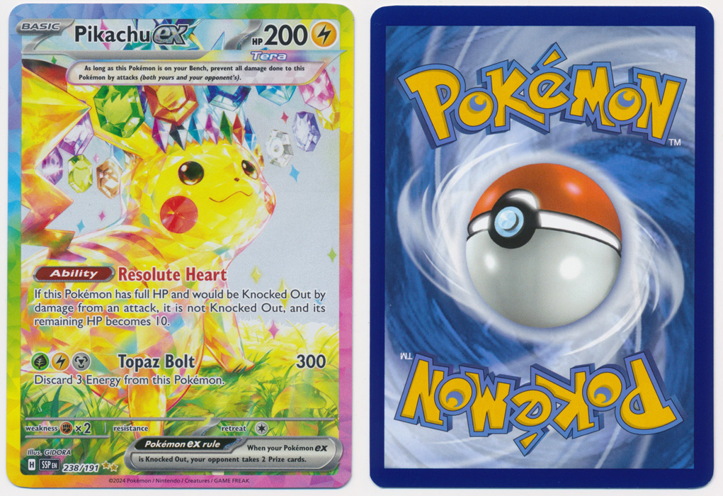 Unique image for Pikachu ex (Alt Full Art) - 238/191