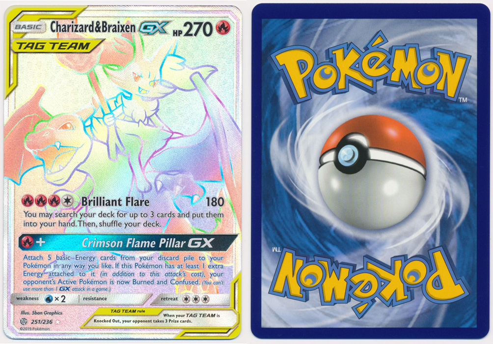 Unique image for Charizard & Braixen-GX (Rainbow Rare) - 251/236