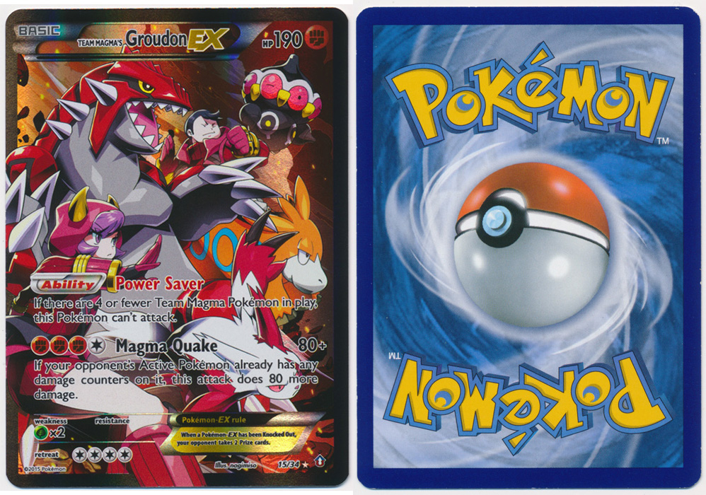 Unique image for Team Magma's Groudon-EX - 15/34