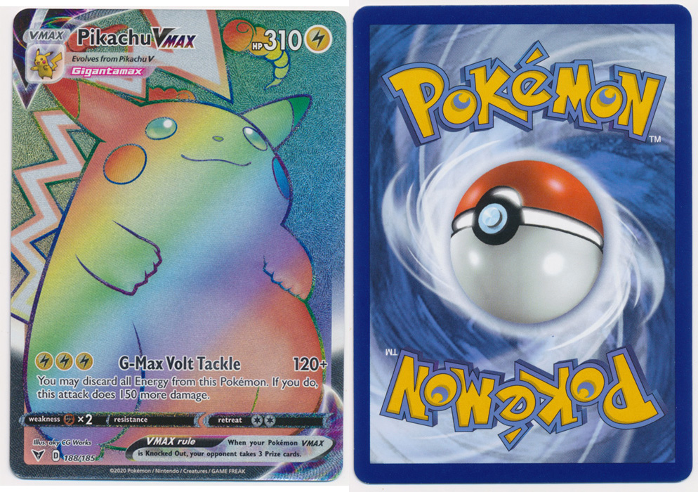 Unique image for Pikachu VMAX (Rainbow Rare) - 188/185