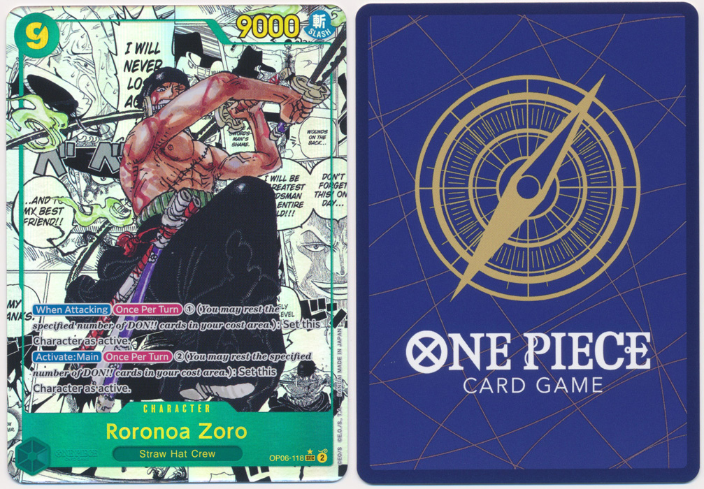Unique image for Roronoa Zoro (Parallel) (Alternate Art) (Manga)