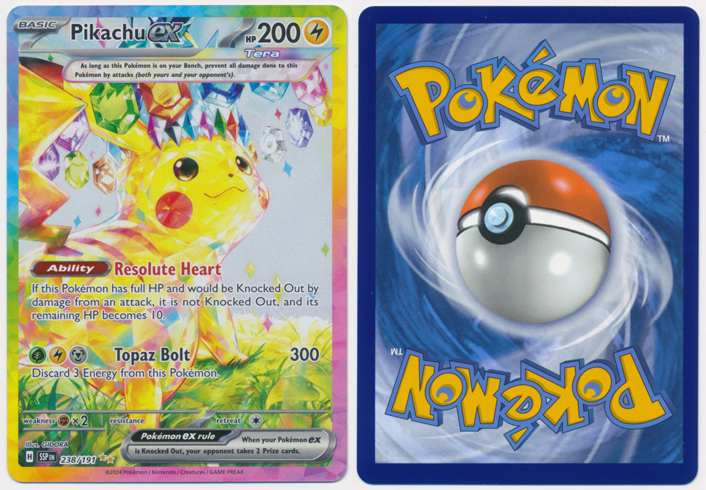 Unique image for Pikachu ex (Alt Full Art) - 238/191