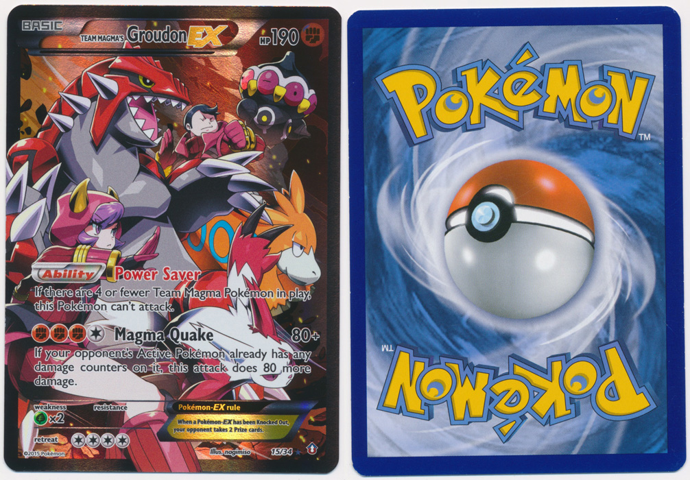 Unique image for Team Magma's Groudon-EX - 15/34