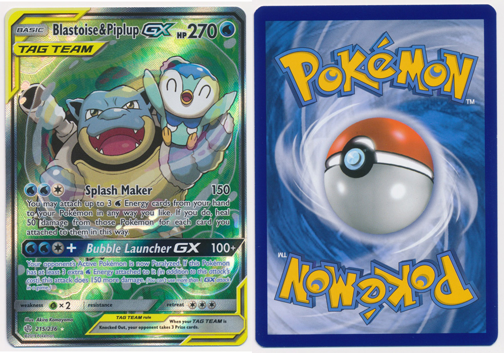Unique image for Blastoise & Piplup-GX (Alt Full Art) - 215/236