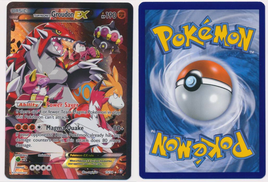 Unique image for Team Magma's Groudon-EX - 15/34
