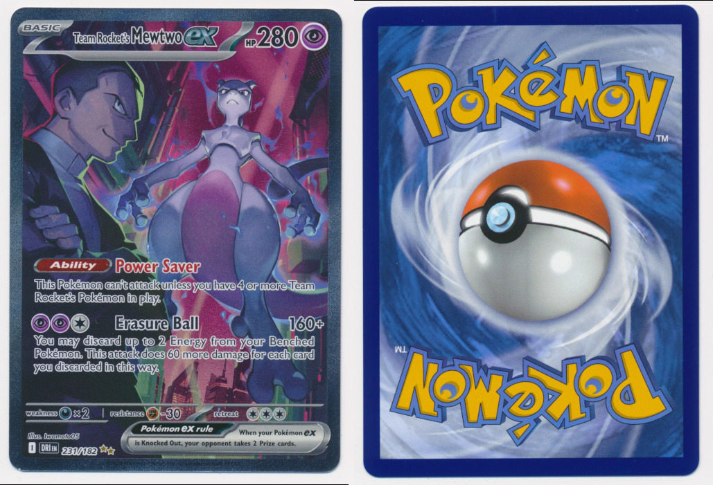 Unique image for Team Rocket's Mewtwo ex (Alt Full Art) - 231/182