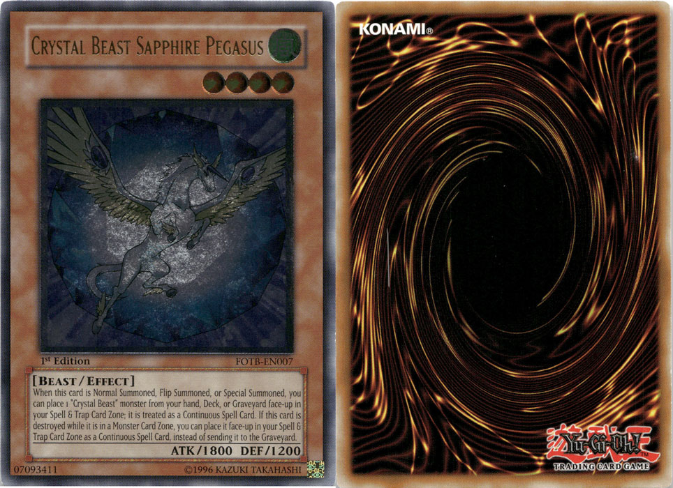 Unique image for Crystal Beast Sapphire Pegasus (Ultimate Rare)