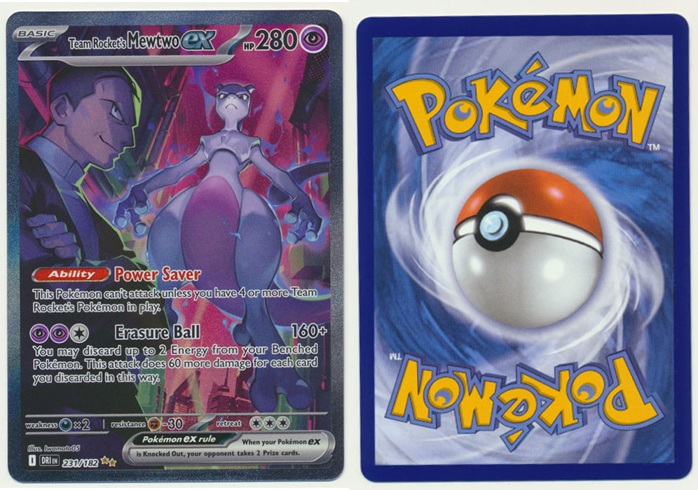 Unique image for Team Rocket's Mewtwo ex (Alt Full Art) - 231/182