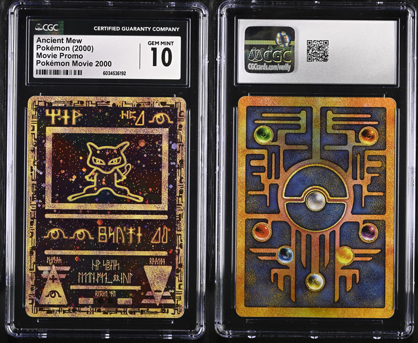 mew pokemon card movie Ancient 2000 Promo CGC 10 TBC Games but the card can still be sleeve playable Ancient Mew (The Power of