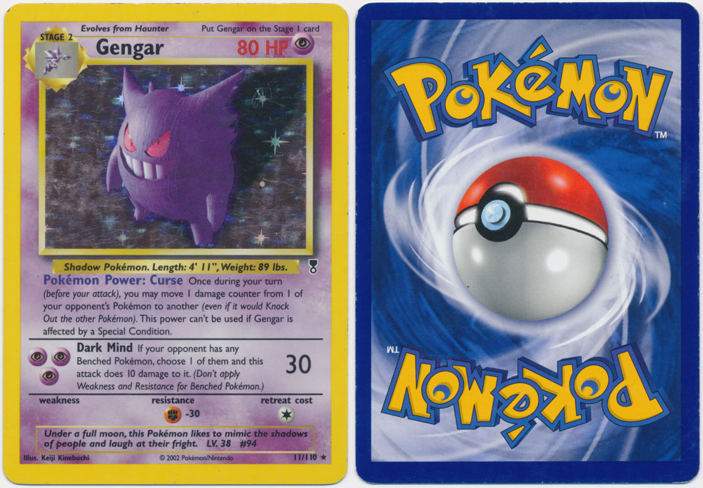 Gengar CIN 38 Pokemon TCG POK Cards, gengar shiny card 