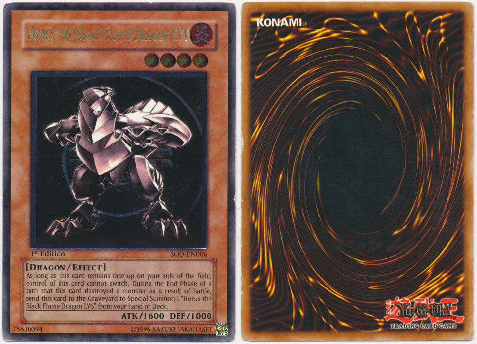 Horus the Black Flame Dragon LV4 - - Big Orbit Cards