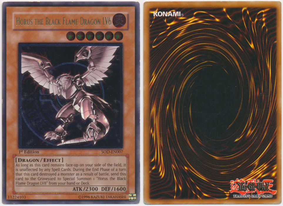 Mavin  Yu-Gi-Oh Horus the Black Flame Dragon LV4 SOD-EN006