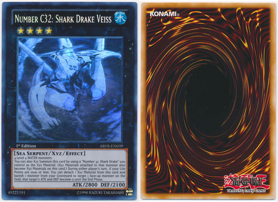 Yugioh NUMBER C32: SHARK DRAKE VEISS ABYR-EN039 Unlimited Ghost