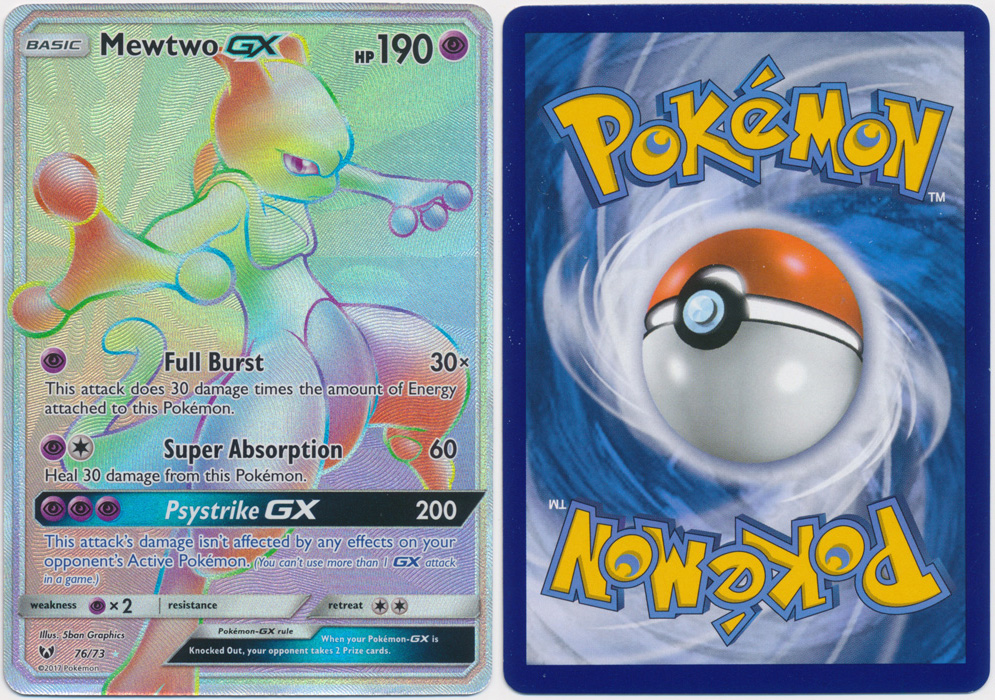 Unique image for Mewtwo-GX (Rainbow Rare) - 76/73