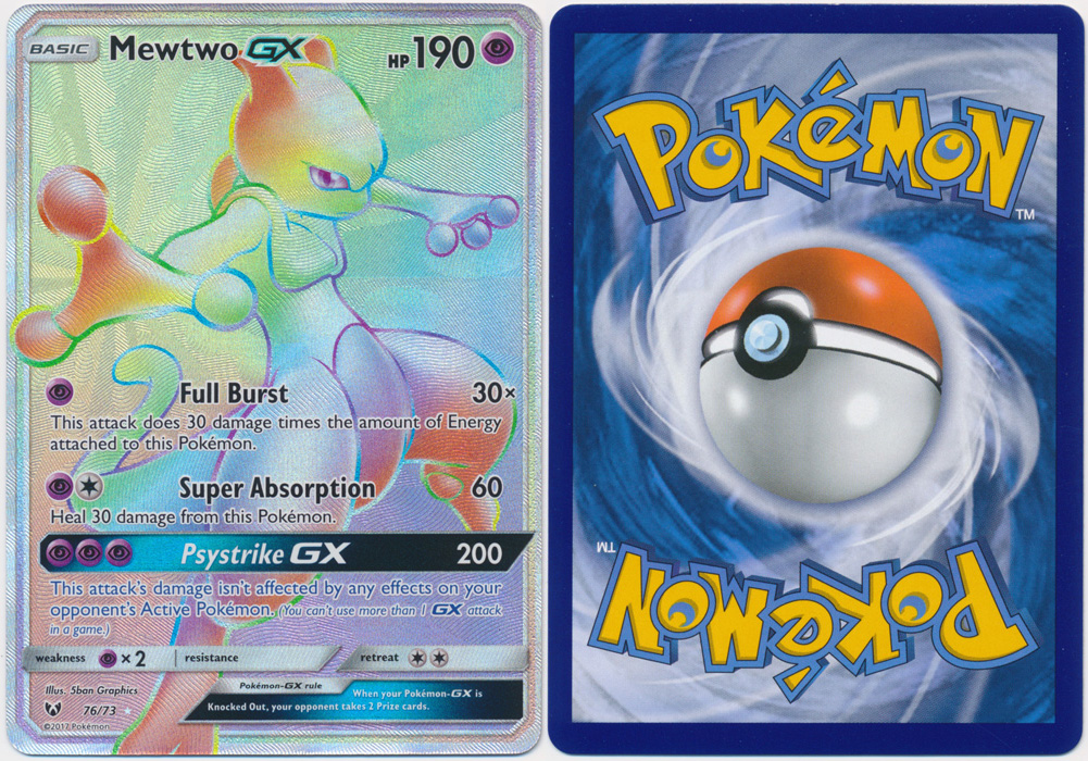 Unique image for Mewtwo-GX (Rainbow Rare) - 76/73