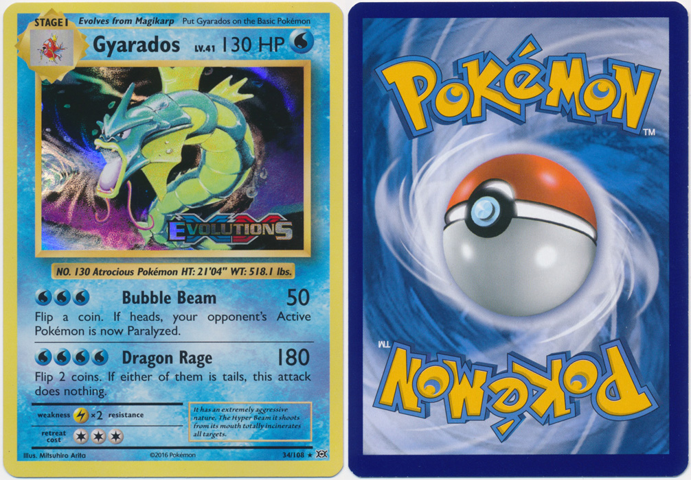 Unique image for Gyarados - 34/108 (XY Evolutions Stamp)