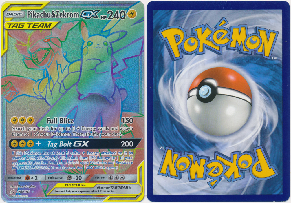 Unique image for Pikachu & Zekrom-GX (Rainbow Rare) - 184/181