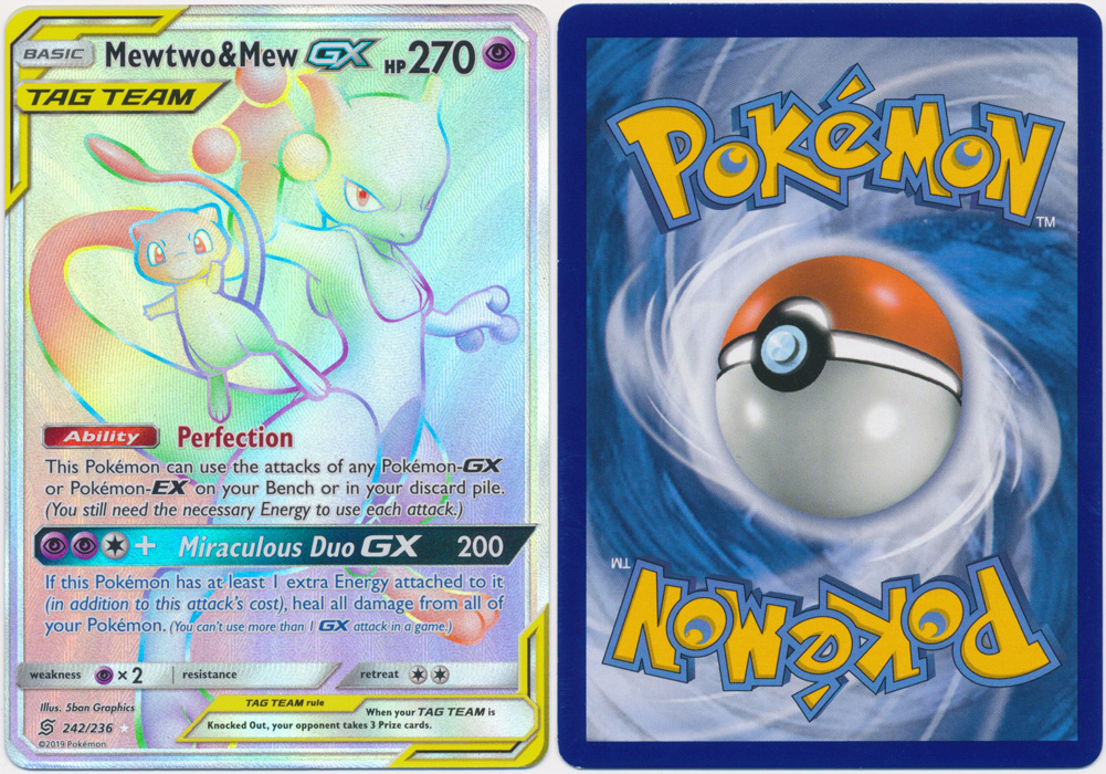 Unique image for Mewtwo & Mew-GX (Rainbow Rare) - 242/236