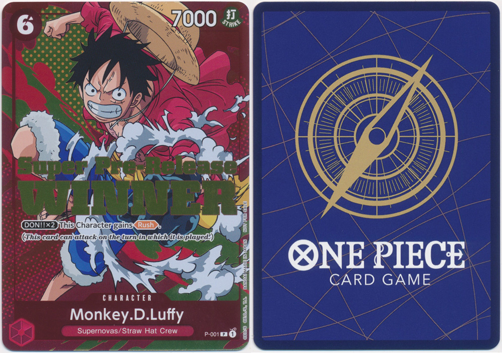 Unique image for Monkey.D.Luffy - P-001 - Winner (No White Border)