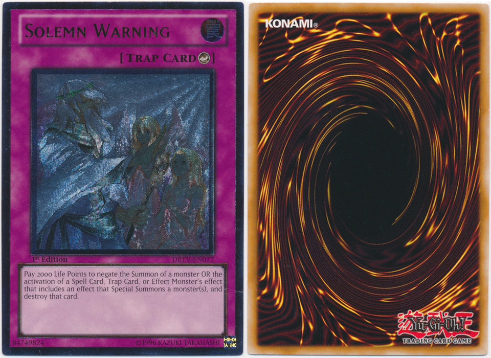 Solemn Warning (Ultimate Rare) Solemn Warning (Ultimate Rare)