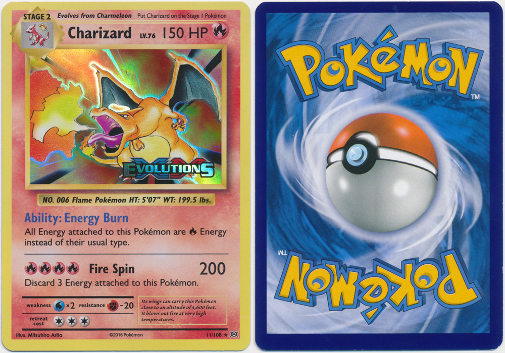 Unique image for Charizard - 11/108 (XY Evolutions Stamp)