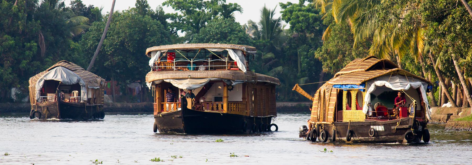 Houseboats in Alleppey, Kerala. (Saad Faruque, licensed under CC BY-SA 2.0) Houseboats in Alleppey, Kerala. (Saad Faruque, licensed under CC BY-SA 2.0)