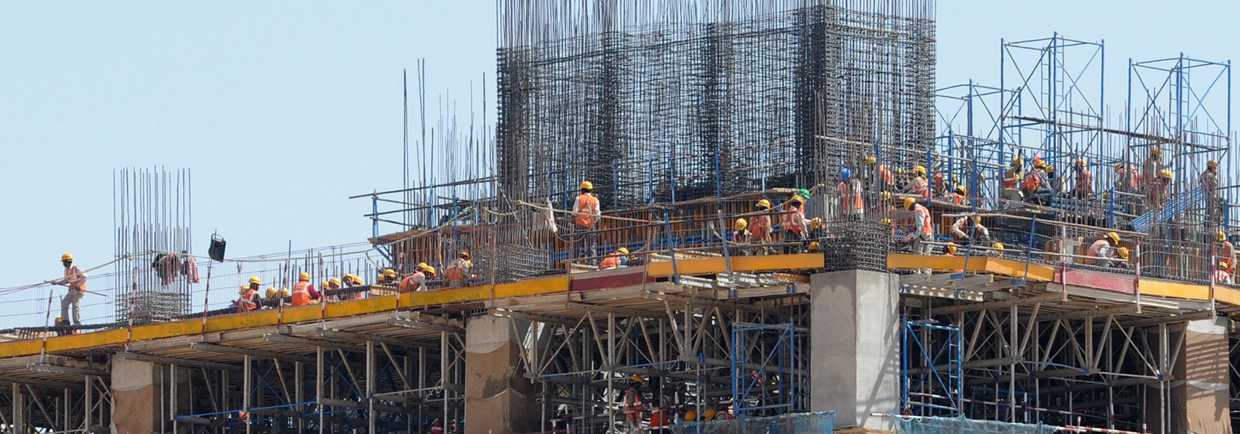 Under construction residential buildings rise into the skyline of Mumbai. (PUNIT PARANJPE/AFP/Getty Images) Under construction residential buildings rise into the skyline of Mumbai. (PUNIT PARANJPE/AFP/Getty Images)