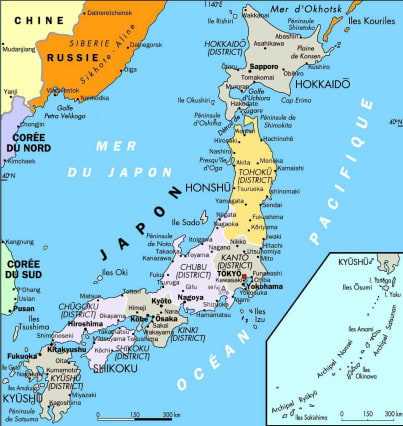 carte du Japon