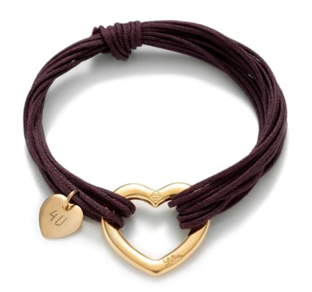 LILOU Coeur Plaque Or Aubergine 55euros