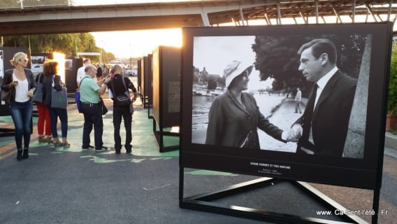 Simone Signoret et Yves Montand -Les stars et la Seine