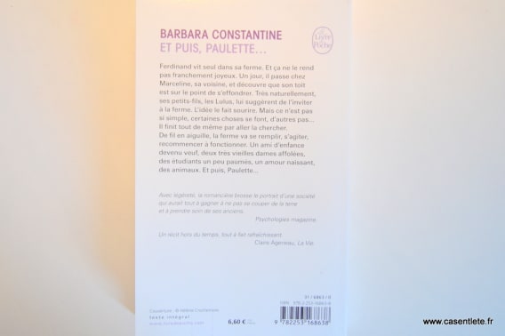 Et puis Paulette... dos du livre