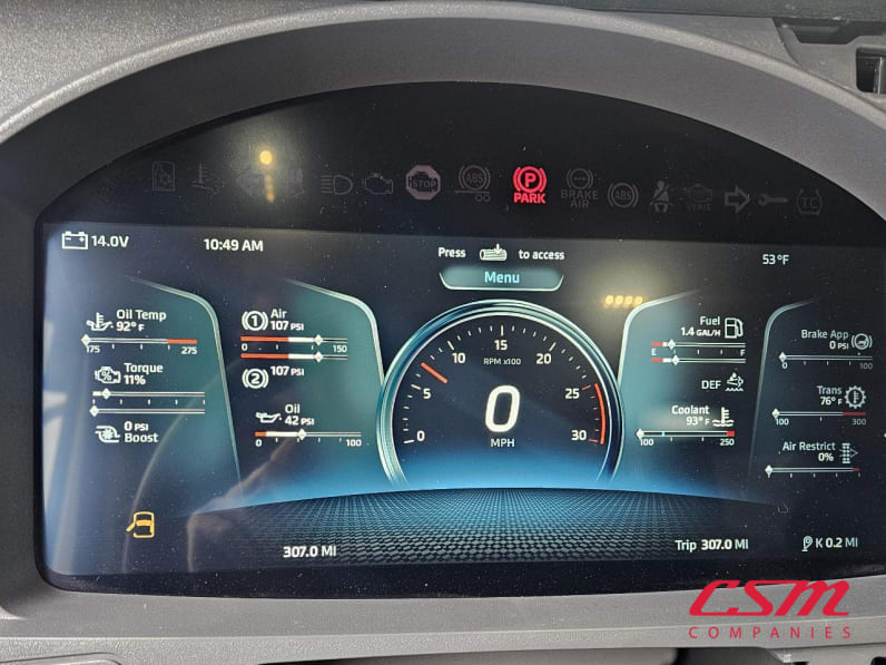 Interior dash for this 2025 Kenworth T880 (Stock number: SJ131619)Weeee