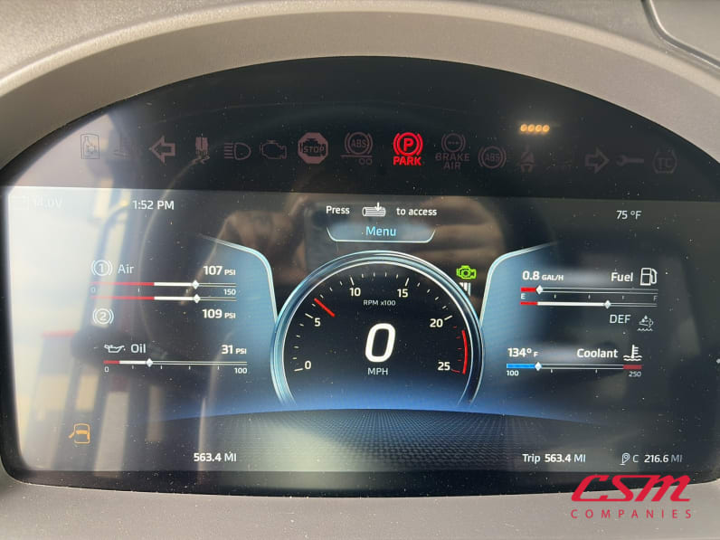 Mileage for this 2026 Kenworth T880 (Stock number: TJ203721)Weeee
