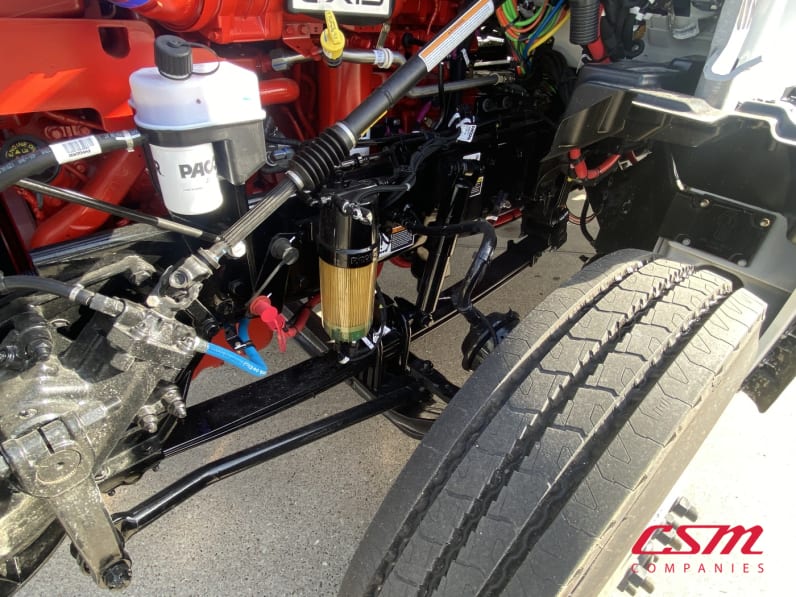 Driver side front tire tread for this 2026 Kenworth T880 (Stock number: TJ220176)