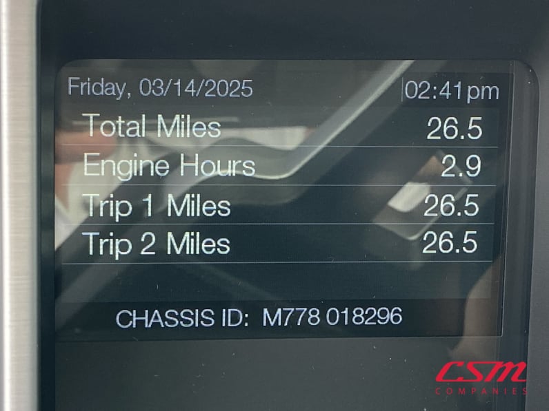 Mileage for this 2026 Mack Pinnacle PI64 (Stock number: TM018296)