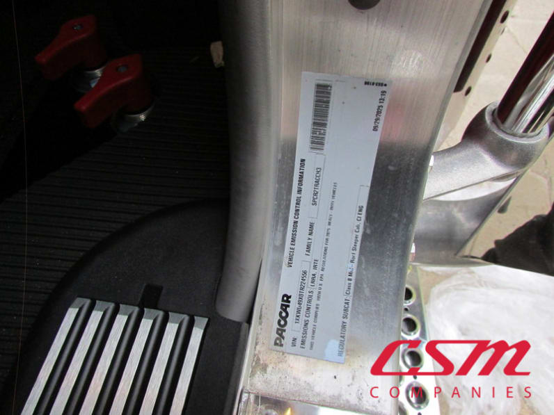 VIN tag for this 2026 Kenworth W900L (Stock number: TR224556)