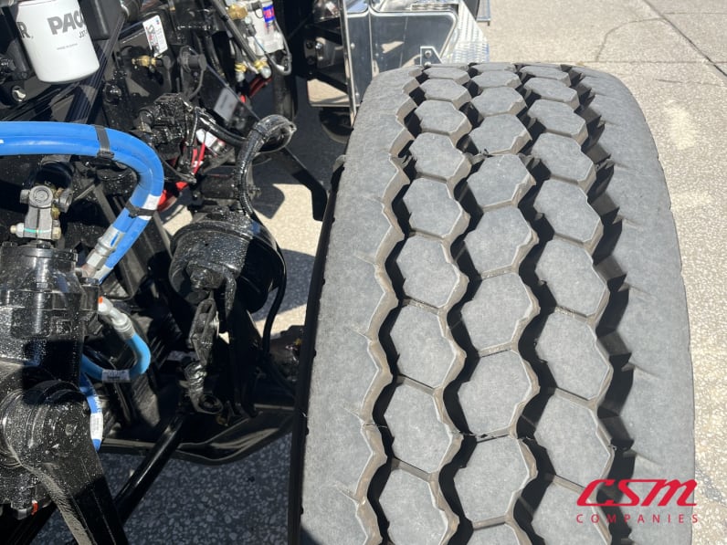 Driver side front tire tread for this 2026 Kenworth W900L (Stock number: TR224699)
