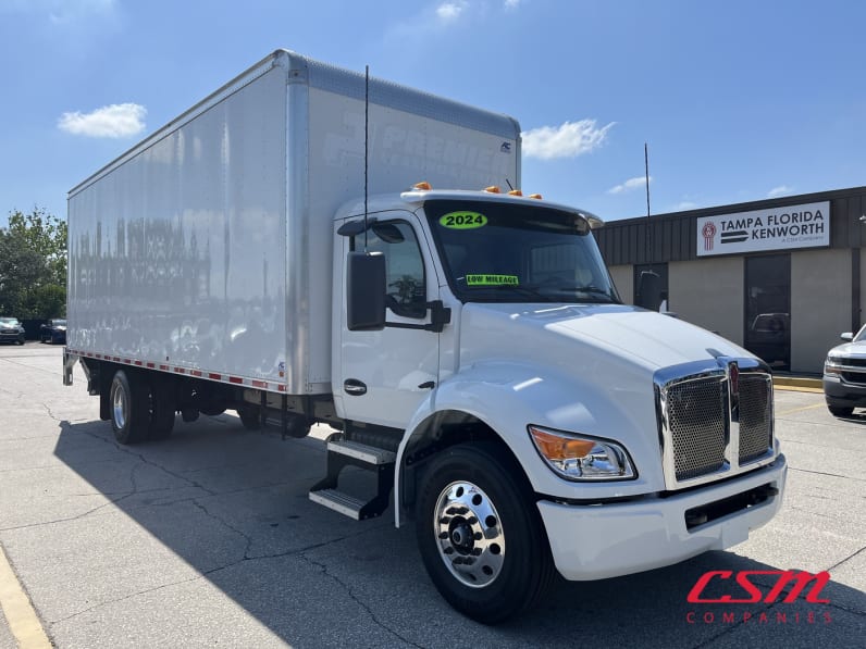 Exterior front passenger side for this 2024 Kenworth T280 (Stock number: URM337029)