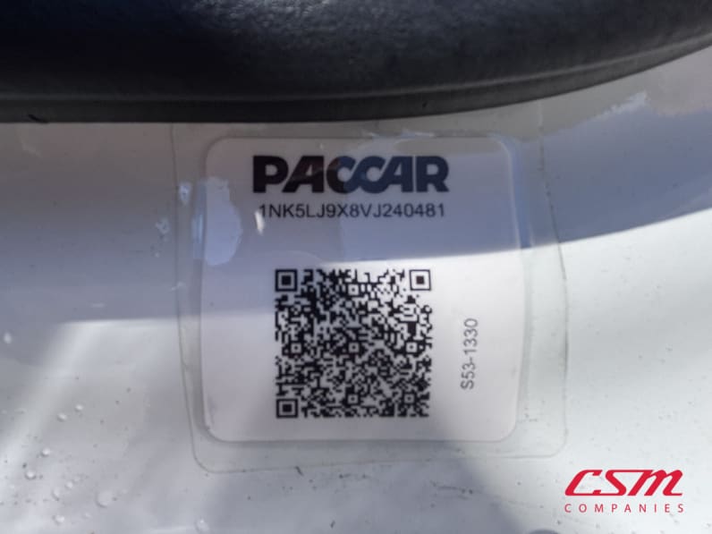 VIN tag for this 2027 Kenworth T480 (Stock number: VJ240481)Weeee