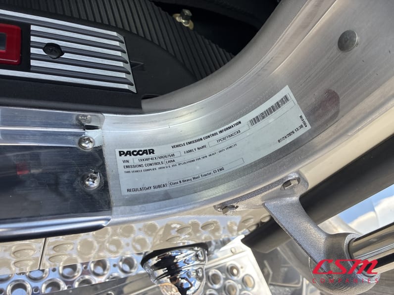 VIN tag for this 2027 Kenworth W900L (Stock number: VR267548)Weeee