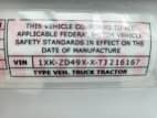 VIN tag for this 2026 Kenworth T880 (Stock number: TJ216167)