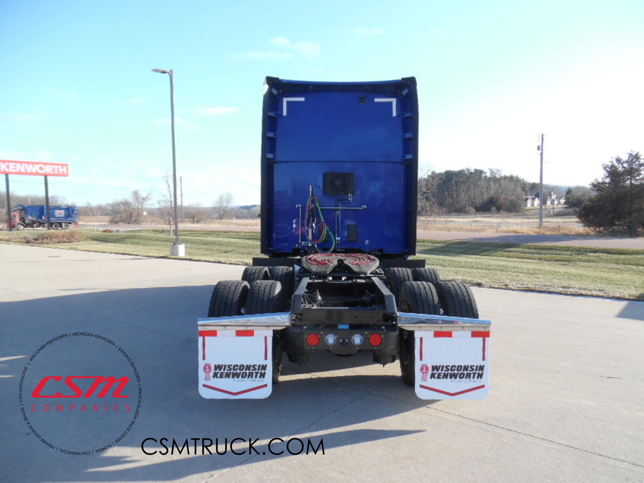 Exterior full rear view for this 2024 Kenworth T680 (Stock number: RJ357767)