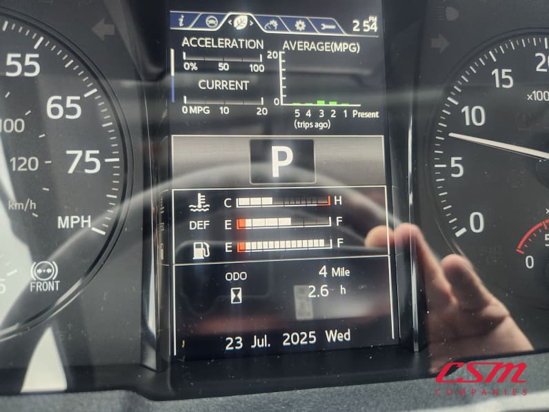 Mileage for this 2025 Hino L6 (Stock number: T5T50042)