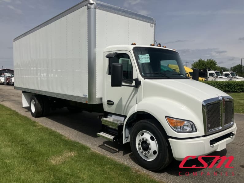 Exterior front passenger side for this 2026 Kenworth T280 (Stock number: TM219519)
