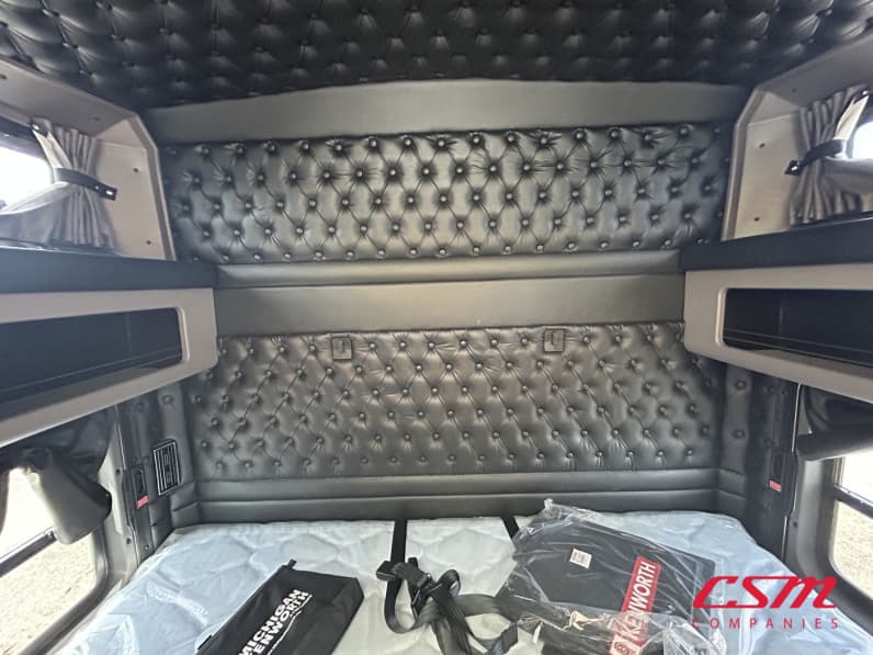 Interior wide sleeper view for this 2027 Kenworth W900L (Stock number: VR249845)