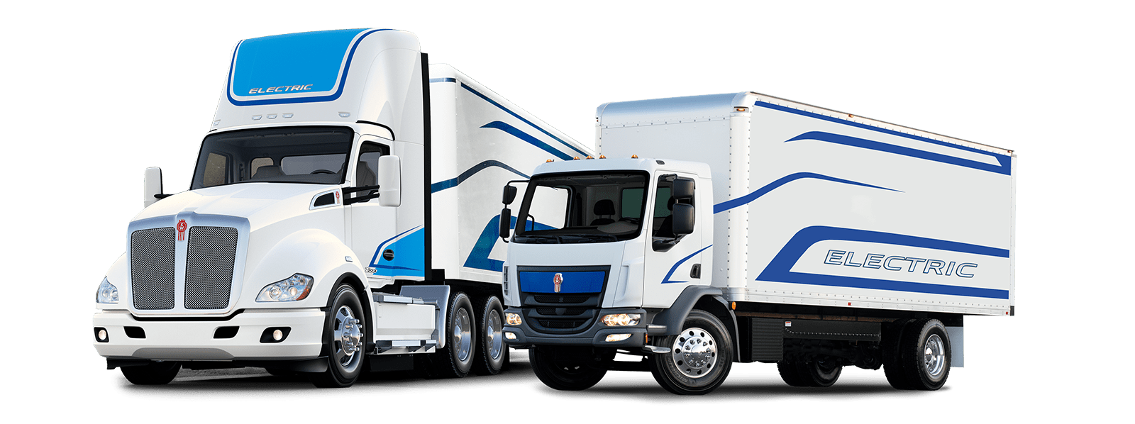 KW-EV-Trucks-T680E-K270E_u5mdk6 Two Kenworth Trucks