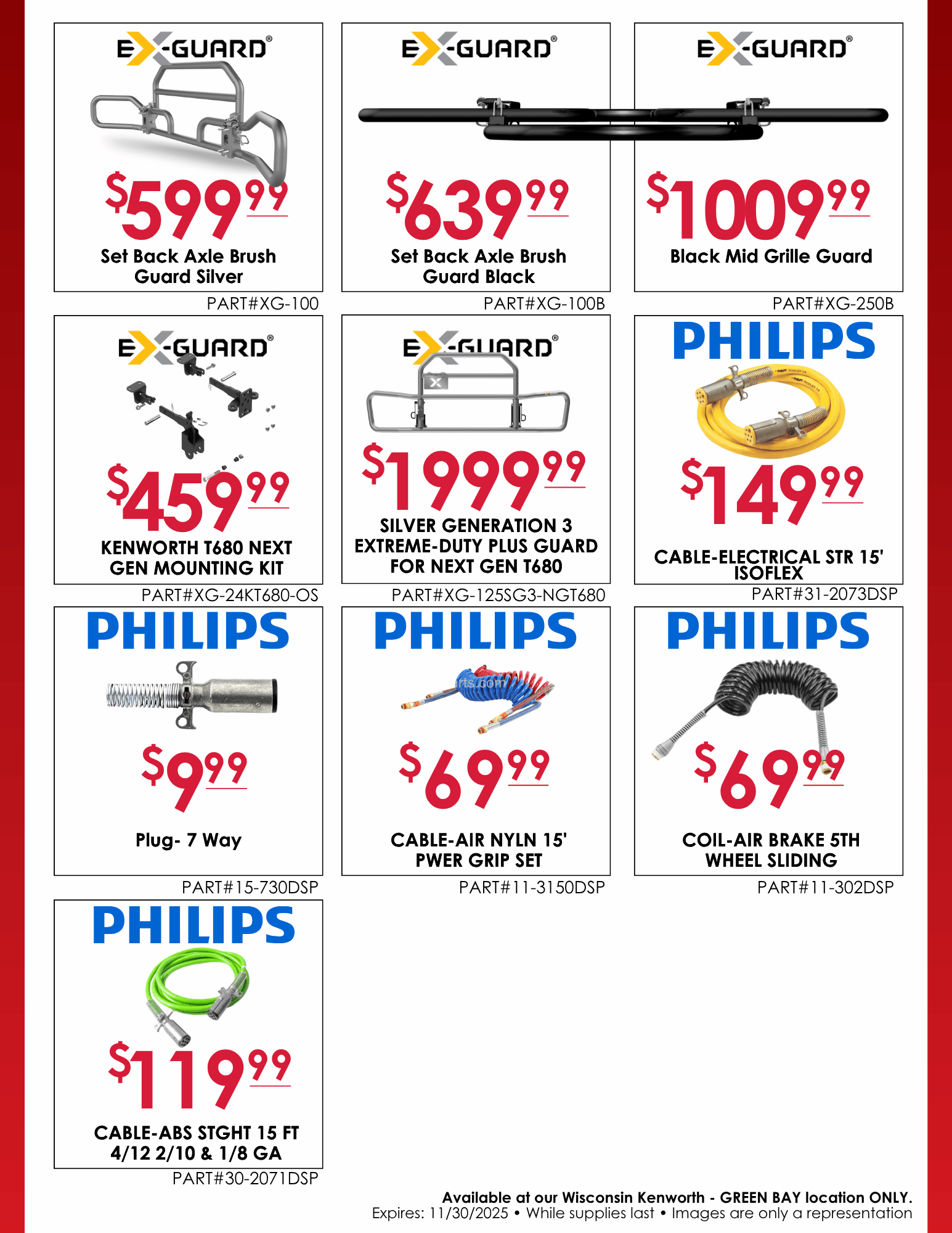 WKW Parts Specials - Nov5 WKW Parts Specials - Nov5