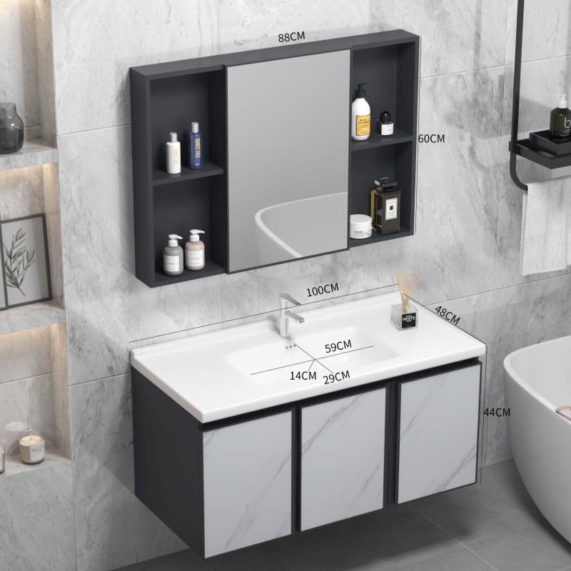 LFBV10 60/80/100cm wall-mounted bathroom vanity