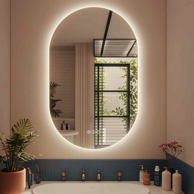 LFBM08 60x120cm LED smart bathroom mirror