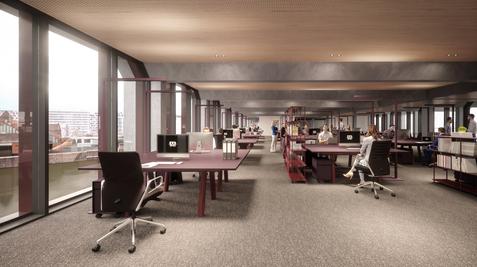 MSC Headquarters interior atrium workspace